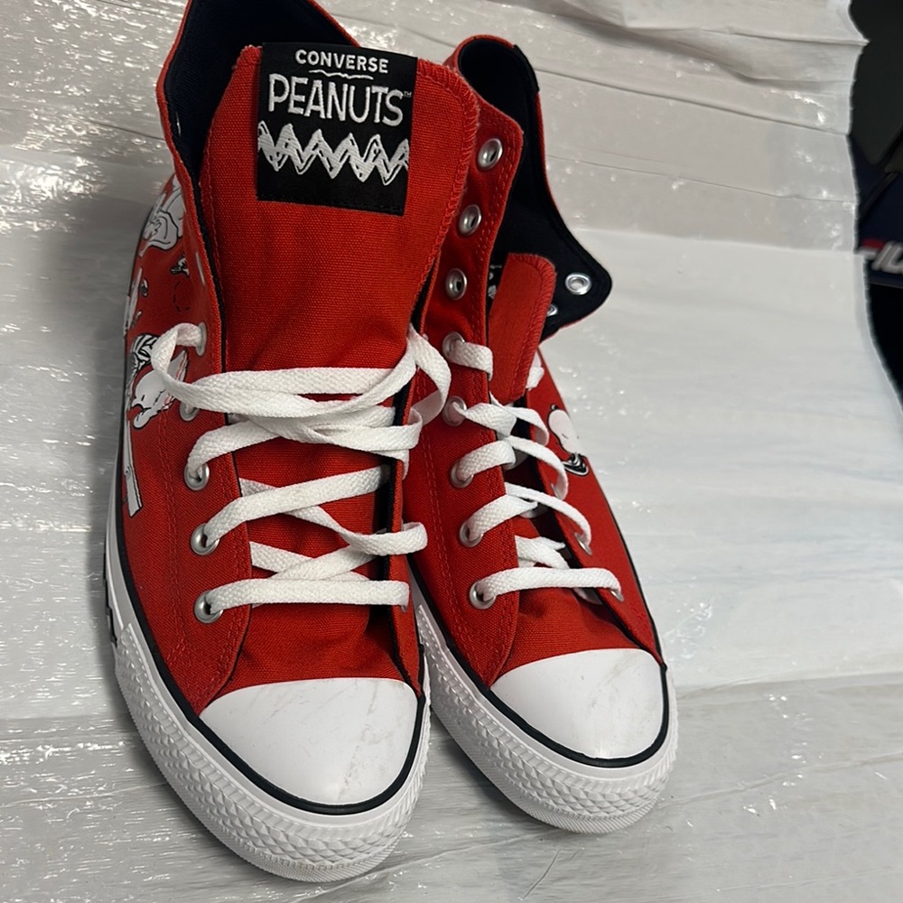 Converse Red High-Top Athletic Shoes